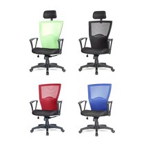 젠틀맨 단럭킹 이중럭킹 회전 의자 블랙 그린 레드 블루 시원한 통풍 매쉬 의자