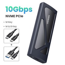 쇼뱅 ssd 스피커 인클로저UGREEN-M.2 NVMe SSD 인클로저 어댑터 10Gbps USB C 3.2 Gen2 도구가 필요 없, 한개옵션1, 02 M-key NVMe Black