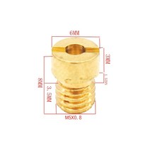 5pcs 메인 제트 기화기 인젝터 노즐 100 105 108 110 115 120 125 130 135 140 자동 교체 부품 Keihin OKO PWK, [08] 130