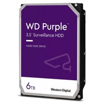 [WD인증] WD PURPLE CCTV 보안용 WD 퍼플 하드디스크, WD PURPLE 6TB - WD64PURZ