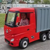 벤츠 덤프트럭 트레일러 전동자동차 어린이 트럭전동차, 블루