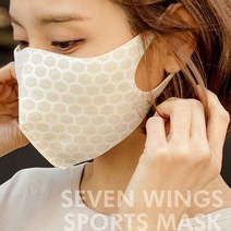 세븐윙스 3D 입체 면 항균 마스크 (화이트 사이즈M), 10개