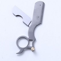링홀더 바버샵 일자 클래식 면도기 실버