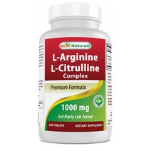 Best Naturals 베스트 내츄럴스 엘 아르기닌 엘 시트룰린 컴플렉스 1000mg 250정
