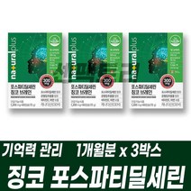 은행잎 추출물 징코 포스파티딜세린 인지력 기억력 항산화 관리 4중 복합기능성 영양공급 보충