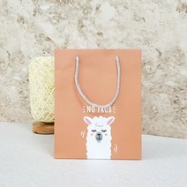 el6088 abm 알파카 쇼핑백 오렌지 소 쇼핑백/에코백/종이봉투/종이백/선물쇼핑백