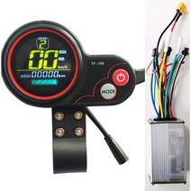 전동 킥보드 스쿠터 계기판 속도 조절기 컨트롤러 게이지, 36V 미터 + 컨트롤러 세트