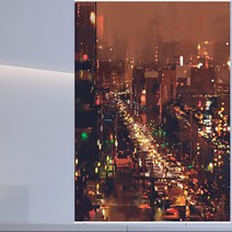 엠블라인드 실사롤스크린 일러스트 야경