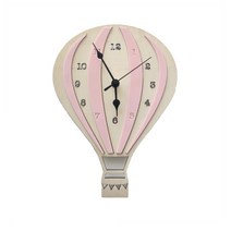 디바인 아이방 인테리어 무소음 열기구 벽시계, 핑크