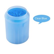 개 발 컵 와셔 클리너 고양이 청소 브러시 실리콘 버킷 액세서리, 01 L-Blue