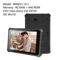 8"1280*800 방수 4G W80ZH 태블릿 PC Z8350 Windows10 BT4.0 5.0MP 카메라 GPS HD TYPE-C RJ45 WIFI I, 01 4G RAM 64G ROM_04 AU, AU, 1개