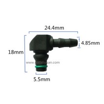 L및 T 유형 레일 인젝터 리턴 백플로우 파이프 커넥터 플라스틱 티 Bosch 110 시리즈 5 개 a lo, 02 WHITE, 02 WHITE
