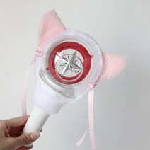 방탄 응원봉 커버 램프 봉제 콘서트 팬클럽 파티용품 콘서트봉, 램프 커버(램프 제외), 분홍색 고양이 귀(긴 머리)