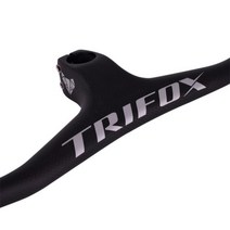 빠른 해외직구 TRIFOX 풀 카본 MTB 핸들바 일체형 산악 자전거 RHB200 3K 매트 블랙 -17 도 탄소 핸들바 스템, White Stem-100mm_Length 760mm