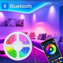 오드 LED 스트립 간접 조명 LED 컴퓨터 PC방 백 라이트 리모컨 줄조명 틱톡 유튜브 5050 RGB DC24V, 혼합색상, LED 10M