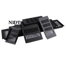 후황 욕실 실내 유인휀 화장실 산업용 업소용 환풍기 2Pcs 매트 블랙 알루미늄 사각형 공기 환기 인공 호흡, 01 50mm Wide_01 150mm Long