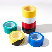 [국산] 바닥라인 테이프 안전라인 사선 구획표시 다양한색상, 흑색, 폭75mm