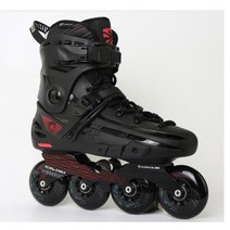 입문용 인라인 스케이트 건강 선물 100 오리지널 플라잉 이글 f4-raven 팔콘 전문 성인 롤러 신발 슬라롬 슬라이딩 프리 스케이팅, 검은 색, 46