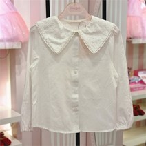 로엠걸즈 [23봄신상] 레이스 카라 블라우스 RGBW2311P