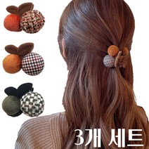 디아픽 3color 3개 세트 미니 반묶음 집게 헤어핀