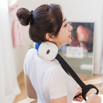 KIMSUJA 무선 온열 목어깨 안마기 등 허리 바디 멀티 마사지기, 화이트
