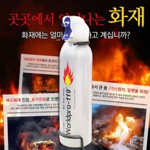 119 가정용소화기 차량소화기 휴대간편 스프레이식 용량 255ml 350ml, 실버 중형350ml