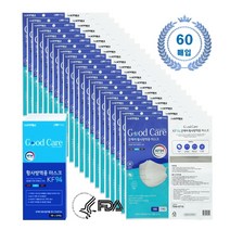 KF94마스크 필터까지 100% 국산대형 60매 개별포장 굿케어마스크