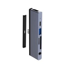 USB C C타입 허브 어댑터 3.0 HDMI + 오디오 2018 3.5 도킹 스테이션 아이패드 프로 Hub, 옵션.01 GRAY