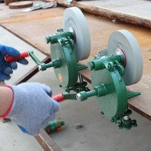 탁상그라인더 수동 칼 가위 숫돌 샌드 휠 폴리싱 머신, 휠 6인치