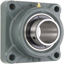 NTN UCF213D1 Light Duty Flange Bearing 4 Bolts Setscrew Lock Regreasable Contact and Flinger Sea, 1, 12927lbf Dynamic Load Capacit