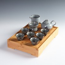 분청 연꽃 6인 다기세트 보이차잔 녹차잔