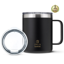 라이브잇 캐리보틀 스탠다드 스테인레스 머그 텀블러 + 뚜껑, 블랙, 360ml, 12세트