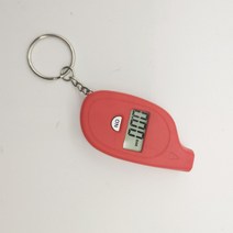 압력 게이지 에어 유압 수압 측정기 미니 키 체인 스타일 타이어 디지털 lcd 디스플레이 자동차 타이어 공기압 테스터 미터 자동차 오토바이 타이어 안전 경보, 빨간색