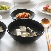 조약돌 볼 국공기 대접 15.5cm, 블랙