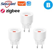 일산화탄소누출 메탄누출 냉매누출 가스누출 누수경보 tuya zigbee 가스 감지기 천연 가스 누출 센서 70db 사운드 경보 lpg 누출 감지기 앱 제어 스마트 홈 보안 경보, 옵션 b, 1개