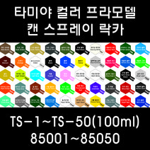 타미야 컬러 프라모델 캔 스프레이 락카 TS-1~TS-50(100ml) 85001~85050, 85042 TS-42 라이트 건 메탈