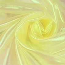 원단 재봉 자투리 천 패브릭 프린트 기본 직물 150cm * 100cm 디자이너 형광 화려한 반짝 이는 거즈 무대 웨딩 장식 Voile 투명 홀로그램, 100x150cm, yellow_100x150cm