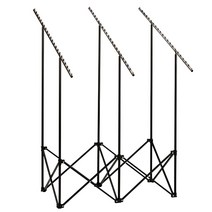 코코디피 거미 2열 3열 자바라 노점 행거 행사 접이식 매대 진열대 옷가게소품, 세줄짜리