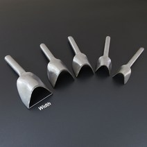 V 모양 가죽 공예 반원형 커터 펀치 스트랩 벨트 지갑 끝 도구 20-45mm 다이아몬드 찌름 철 금속, [01] 20mm, 01 20mm