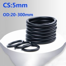 RC 가스켓 메탈 엔진 취미블랙 NBR O 링 10 개/몫 CS 5mm OD20-300mm 고무 씰링 가스켓 와셔 자동차, 38 OD 68mm(5pcs)_01 5mm