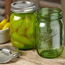 [RA†]벨메이슨자 헤리티지 그린 16oz 다용도병 유리용기 밀폐 과실주 메이슨 피클 잼병 담금 유청▨_ea, ε본상품ε, 이상품GOOD