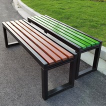 벤치 야외의자 정원 공원 놀이터 원목 철제 프레임 단단한, 벤치180x40x45cm