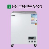 그랜드우성 95리터 아이스크림 냉동쇼케이스 유리도어 업소용 CWSM-100FAD, 아날로그