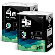 한예지 퓨어그레이스 4겹 천연펄프 화장지 30m 24롤 2팩, 단품