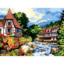 스위스 알프스 초원 농장 우드 직소퍼즐 설산 오두막집 인더숲 보면 기분이 좋아지는 유화감 자연풍경 행운 부귀 모으는 조각퍼즐 집콕취미 스트레스 해소 집중력향상 선물용 11종, 500조각, 농장 풍경 퍼즐선택07