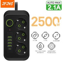 고용량 usb 멀티탭 ac 콘센트 multitap socket extension cord electric power strip with usb type c 5구 6구 c타입, 나는 플러그, f09 블랙