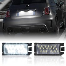 POPMOTORZ LED 번호판 조명 후면 태그 램프 피아트 500 닷지 바이퍼 지프 그랜드 체로키 나침반 패트리어트 마세라티 레반테와 호환 18개의 SMD 화이트 6000K