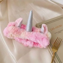 새로운 패션 유니콘 경적 귀여운 고양이 귀 편안한 워시 페이스 목욕 헤어 홀더 탄성 머리띠 여성 헤어 밴드 헤어 액세서리, 씨