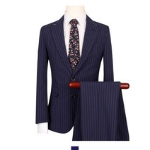 남색 수트 세미 바지 여름 남자 자켓 네이비 스프라이트 정장 린넨x357aU