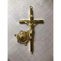 십자고상 원목형 천주교 차량용 인테리어 장식용 벽고상 탁상, 골드11*22.5CM